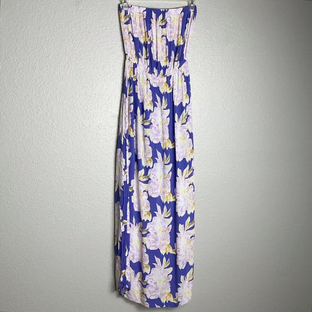 One Clothing Los Angeles Size Small Purple Boho Beach Dress Midi Maxi Strapless